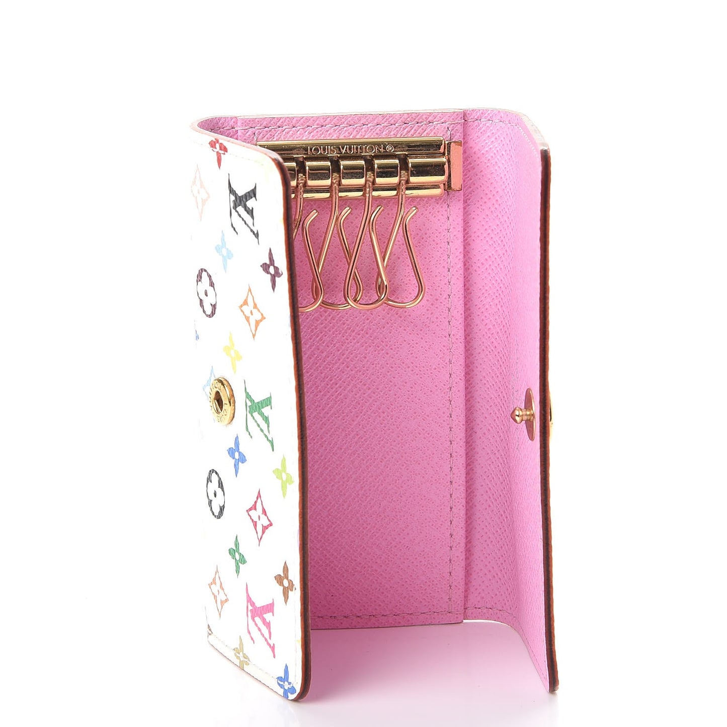 Monogram Multicolor Multicles 4 Key Holder White Litchi