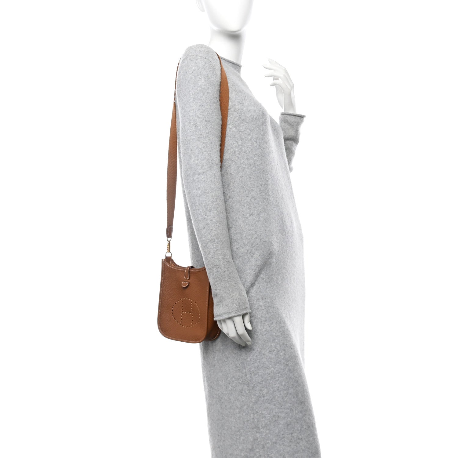 Hermes Taurillon Clemence Evelyne TPM Gold 2 of 10