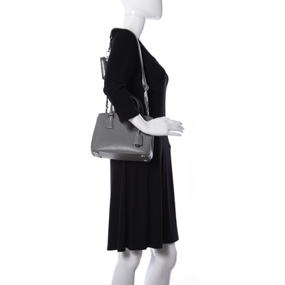 Prada Saffiano Lux Micro Galleria Shoulder Bag Ardesia 2 of 14