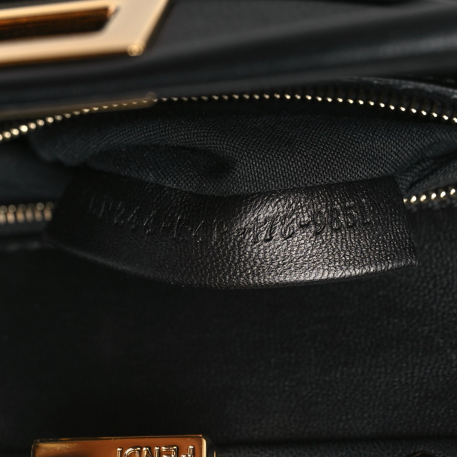 Fendi Nappa Mini Peekaboo Iconic Satchel Black 7 of 10
