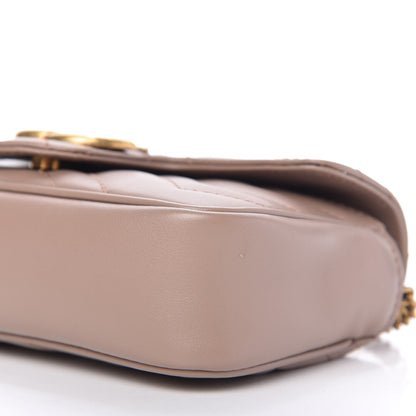 Gucci Calfskin Matelasse Super Mini GG Marmont Shoulder Bag Porcelain Rose 7 of 10