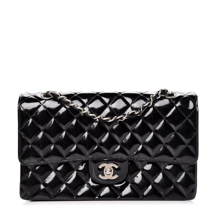 Chanel Patent Quilted Medium Double Flap Black 1 of 14