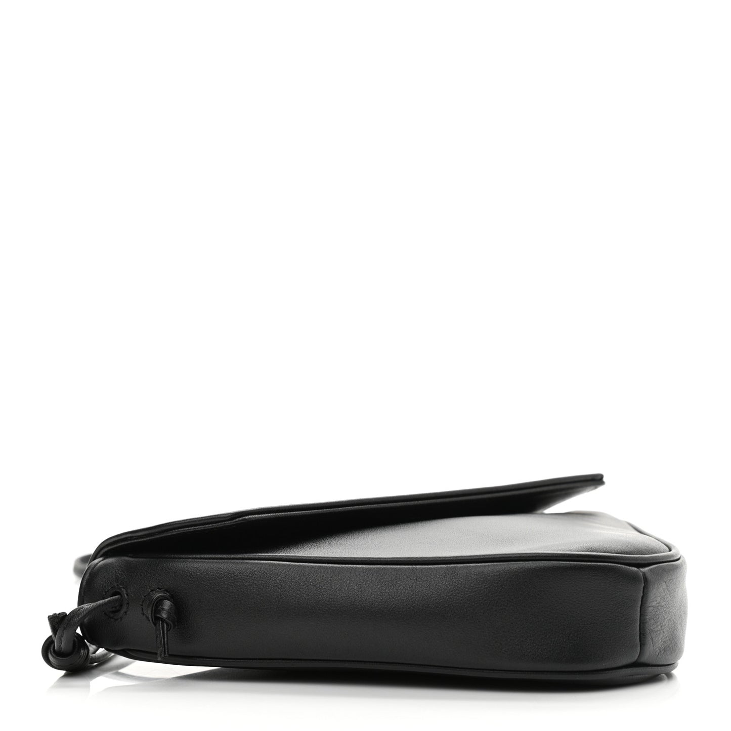 Smooth Calfskin Triangle Crossbody Bag Black