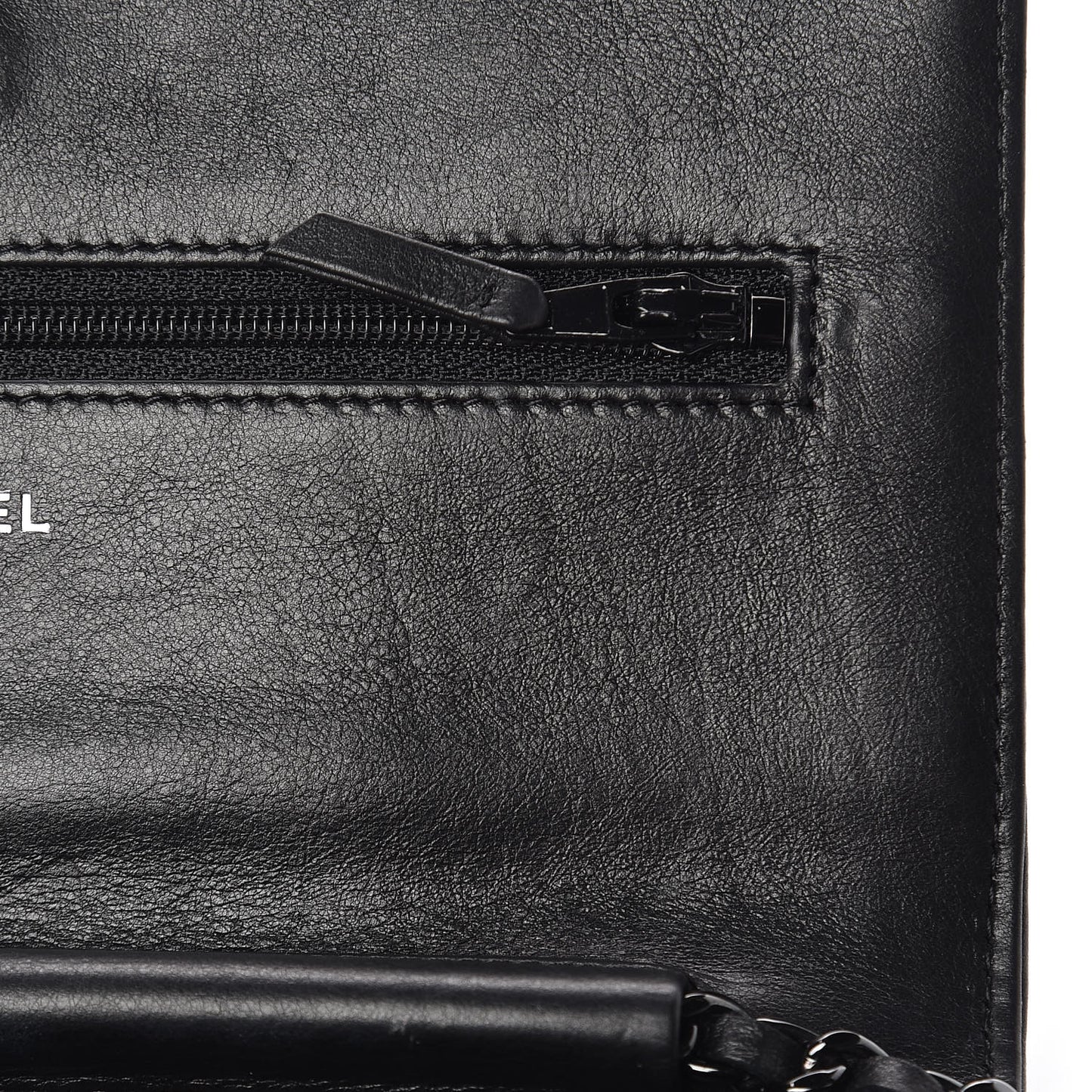 Calfskin Quilted Boy Wallet On Chain WOC So Black