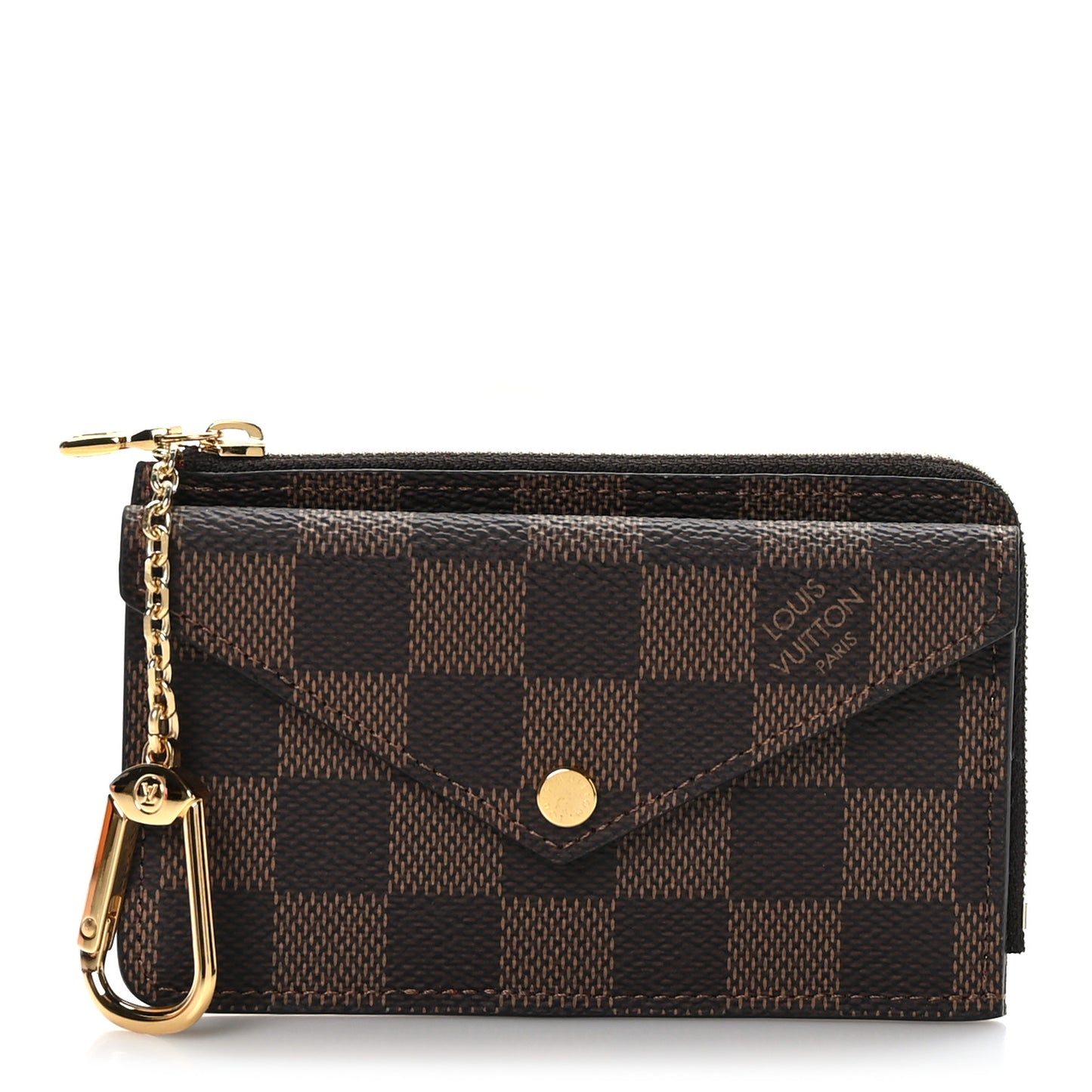 Damier Ebene Recto Verso Card Holder Red