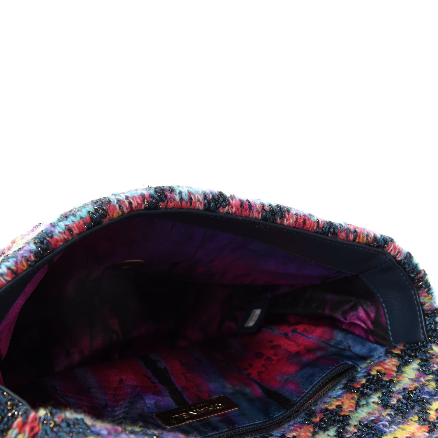 Chanel Tweed Quilted Medium Chanel 19 Flap Dark Multicolor 5 of 11