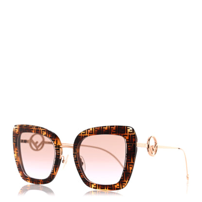 Fendi Acetate Metal F is Fendi FF Square Cat Eye Sunglasses FF 0408/S Havana 1 of 7