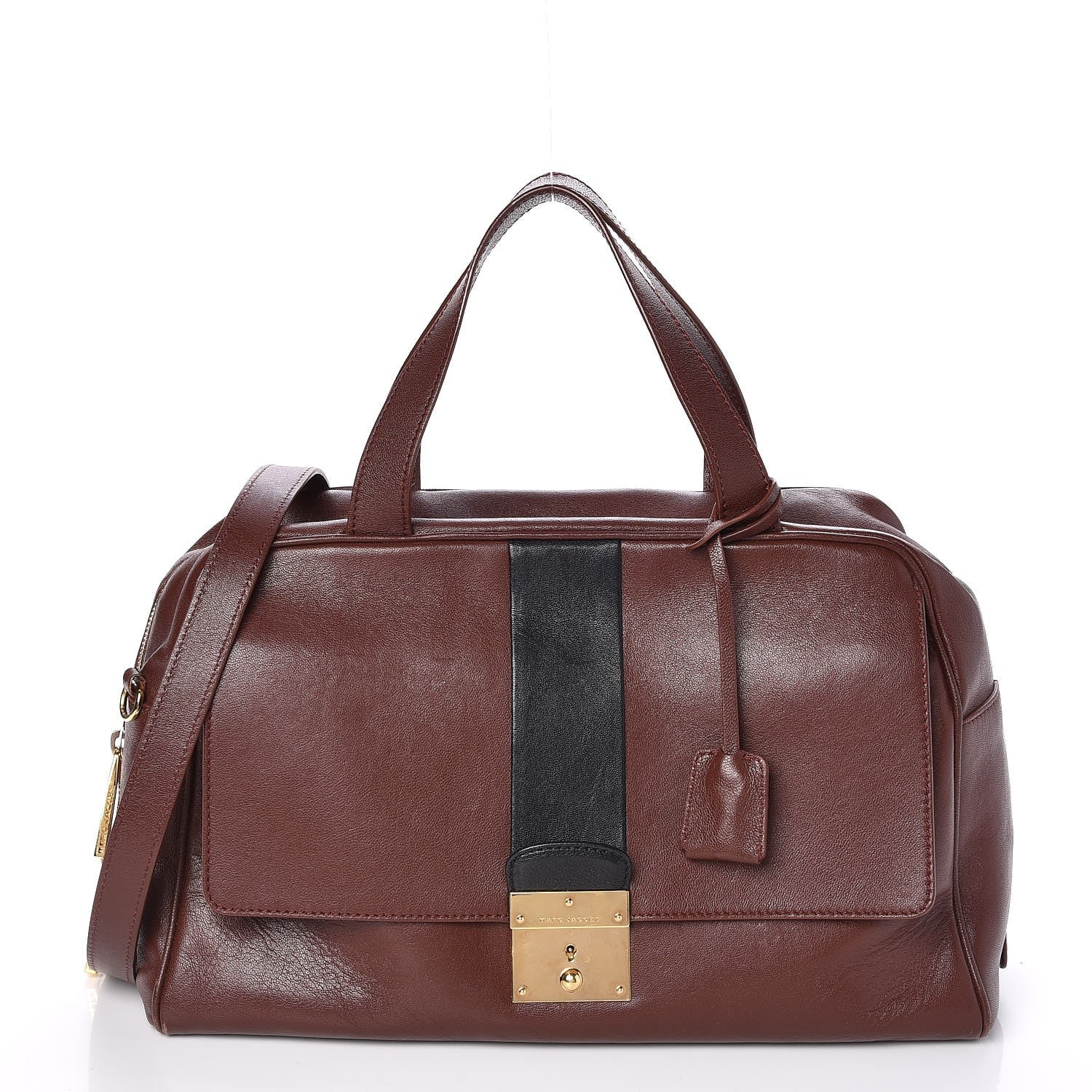 Marc Jacobs Leather Frankie Zip Handbag Chestnut 1 of 16