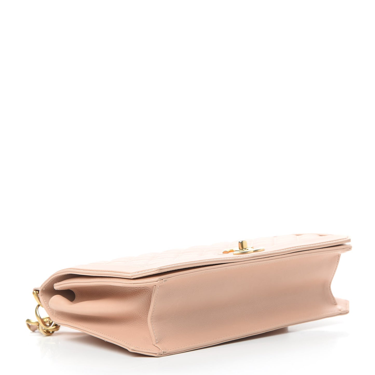 Lambskin Quilted Flap Beige