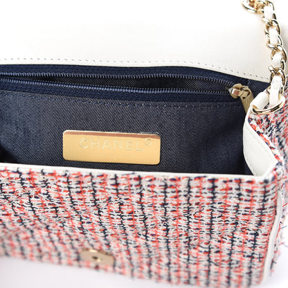 Chanel Tweed Lambskin Timeless Flap White 8 of 12