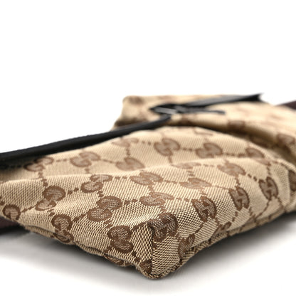 Gucci GG Monogram Double Pocket Belt Bag Dark Brown 9 of 12