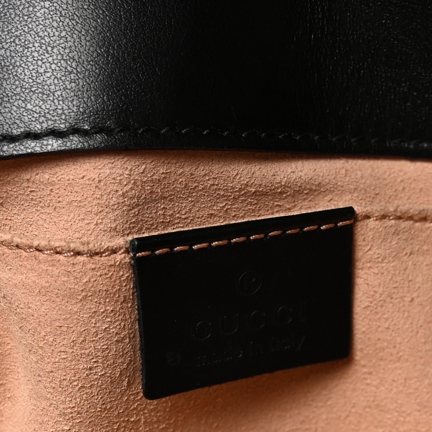 Gucci Calfskin Matelasse Mini GG Marmont Shoulder Bag Black 5 of 9