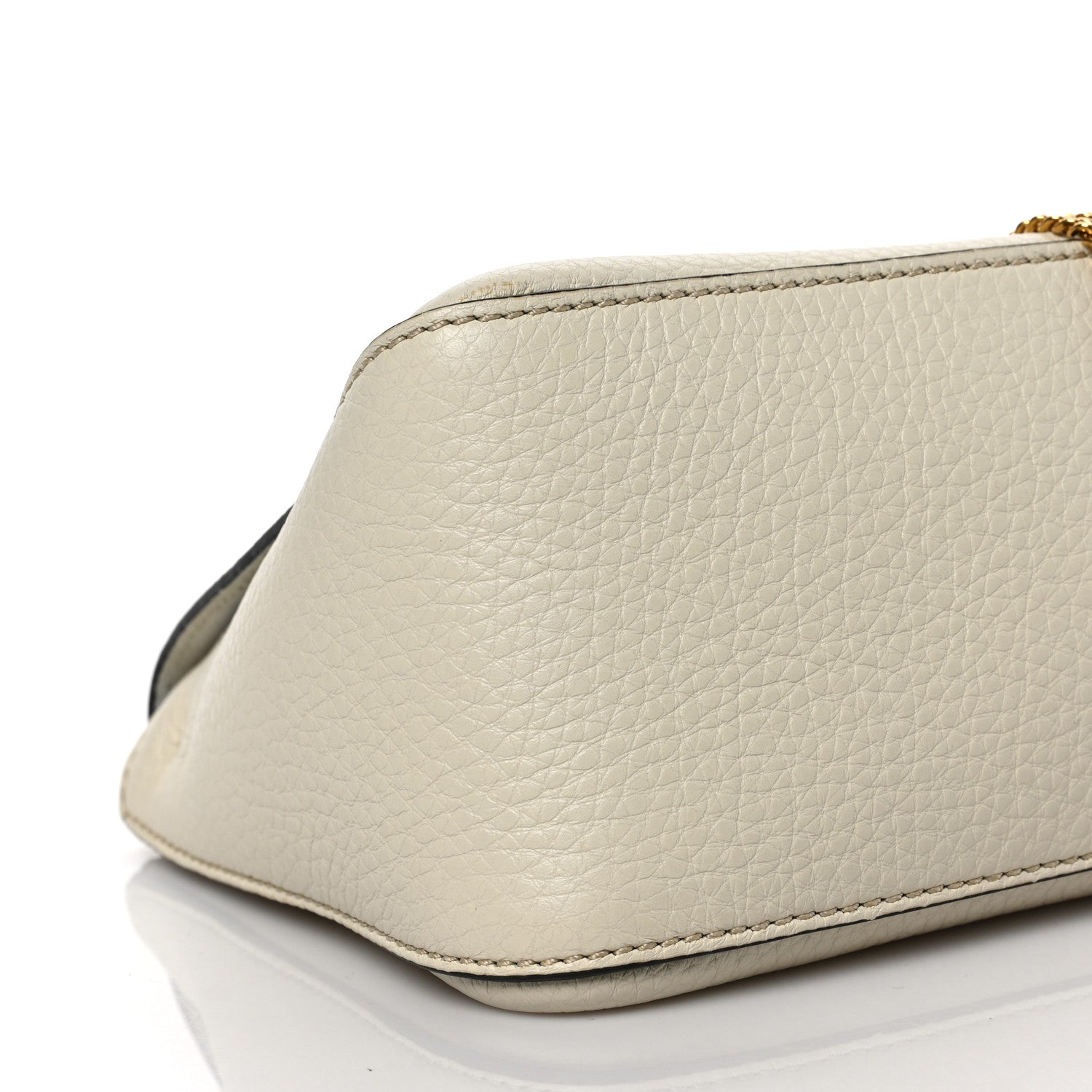 Valentino Garavani Pebbled Calfskin Small VRing Shoulder Bag Light Ivory 7 of 8