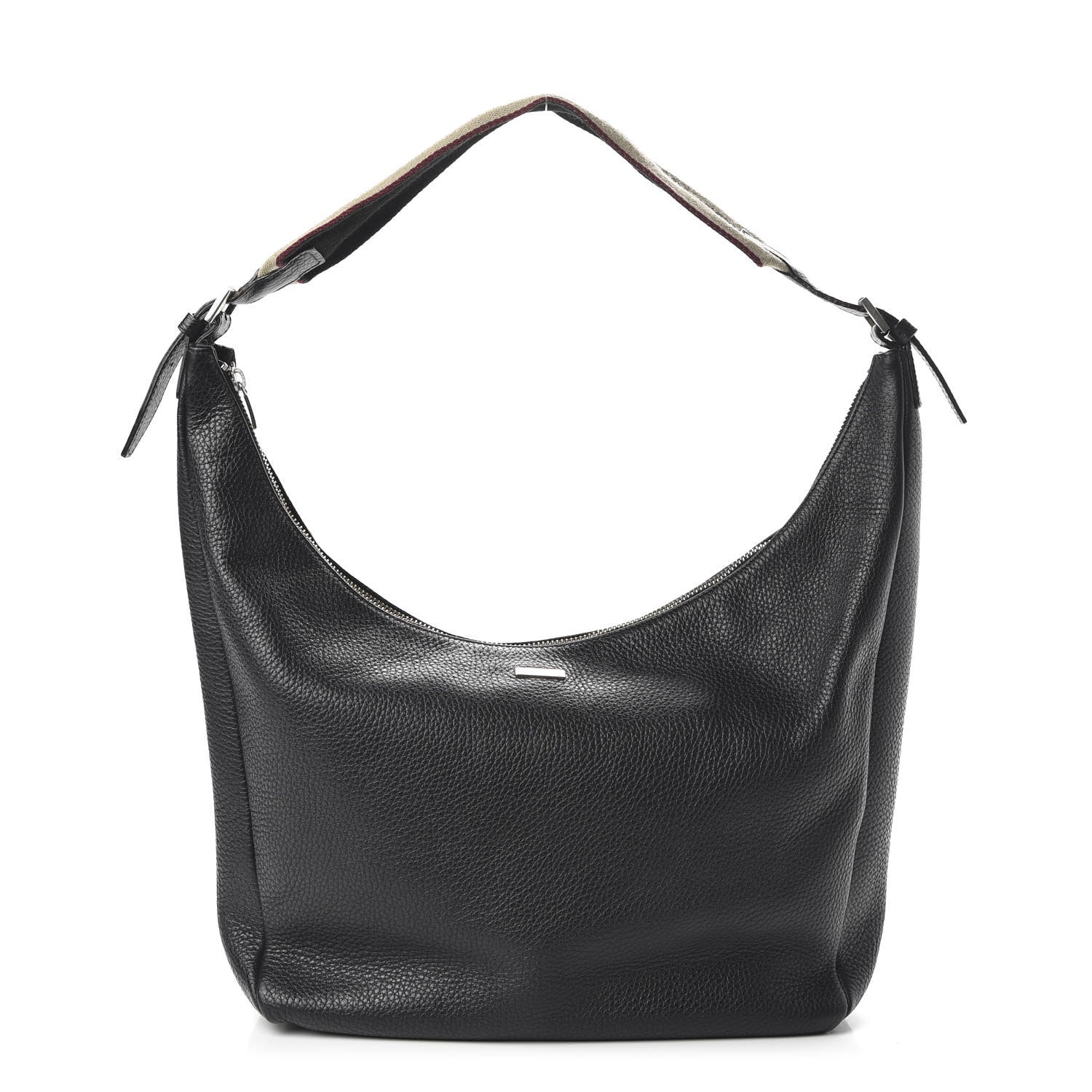 Burberry Grainy Calfskin Large Hobo Black 1 of 10