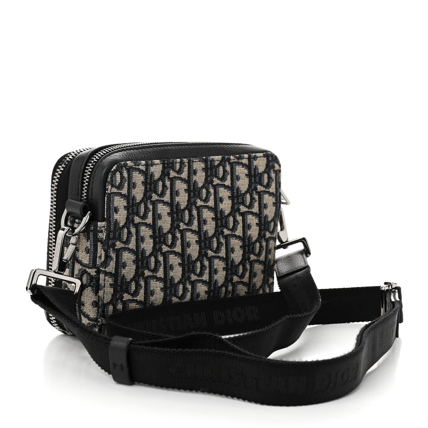 Christian Dior Oblique Pouch Navy Blue 3 of 11