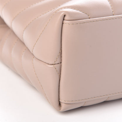 Saint Laurent Calfskin Y Quilted Monogram Small Loulou Chain Satchel Taupe Sable 10 of 13