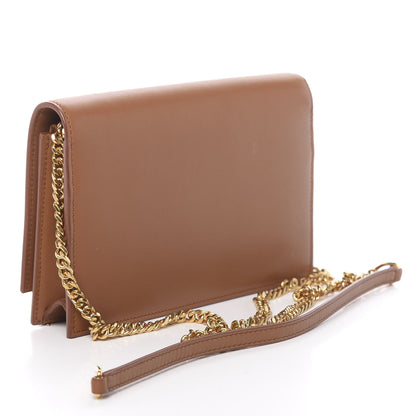 Saint Laurent Smooth Calfskin Classic Monogram Kate Tassel Chain Wallet Brown 3 of 11