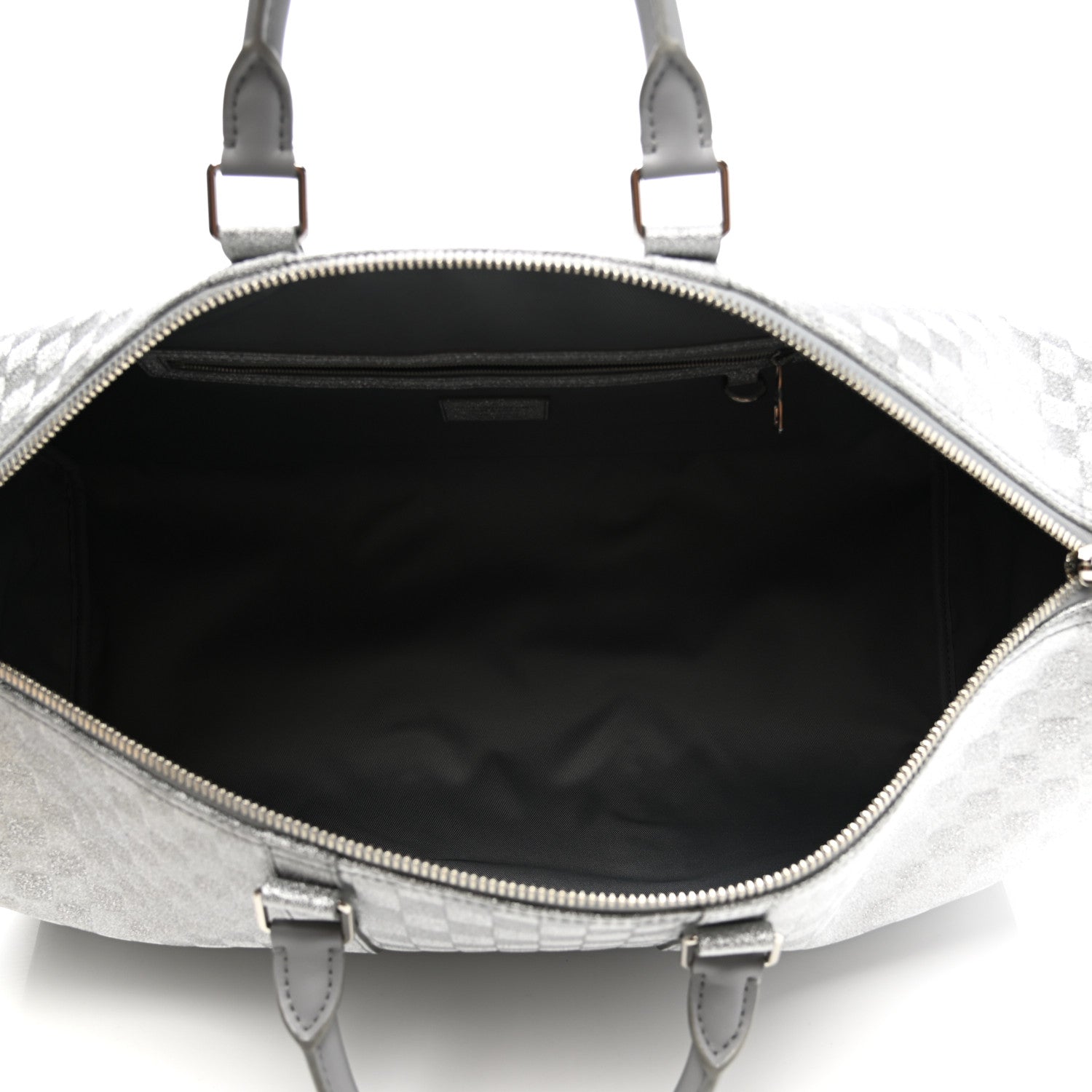 Louis Vuitton Damier Glitter Keepall Bandouliere 50 Silver 4 of 9