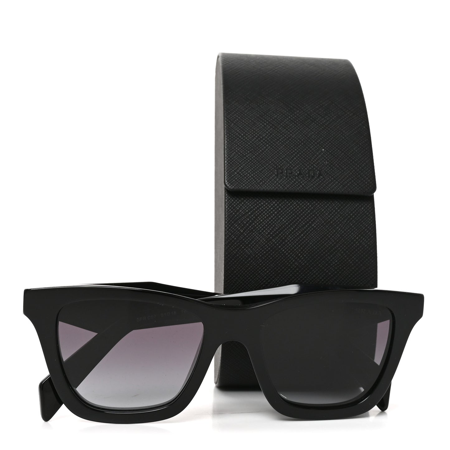 Acetate Square Sunglasses SPR C07 Black