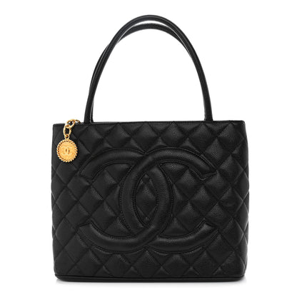 Chanel Caviar Quilted Medallion Tote Black 1 of 10