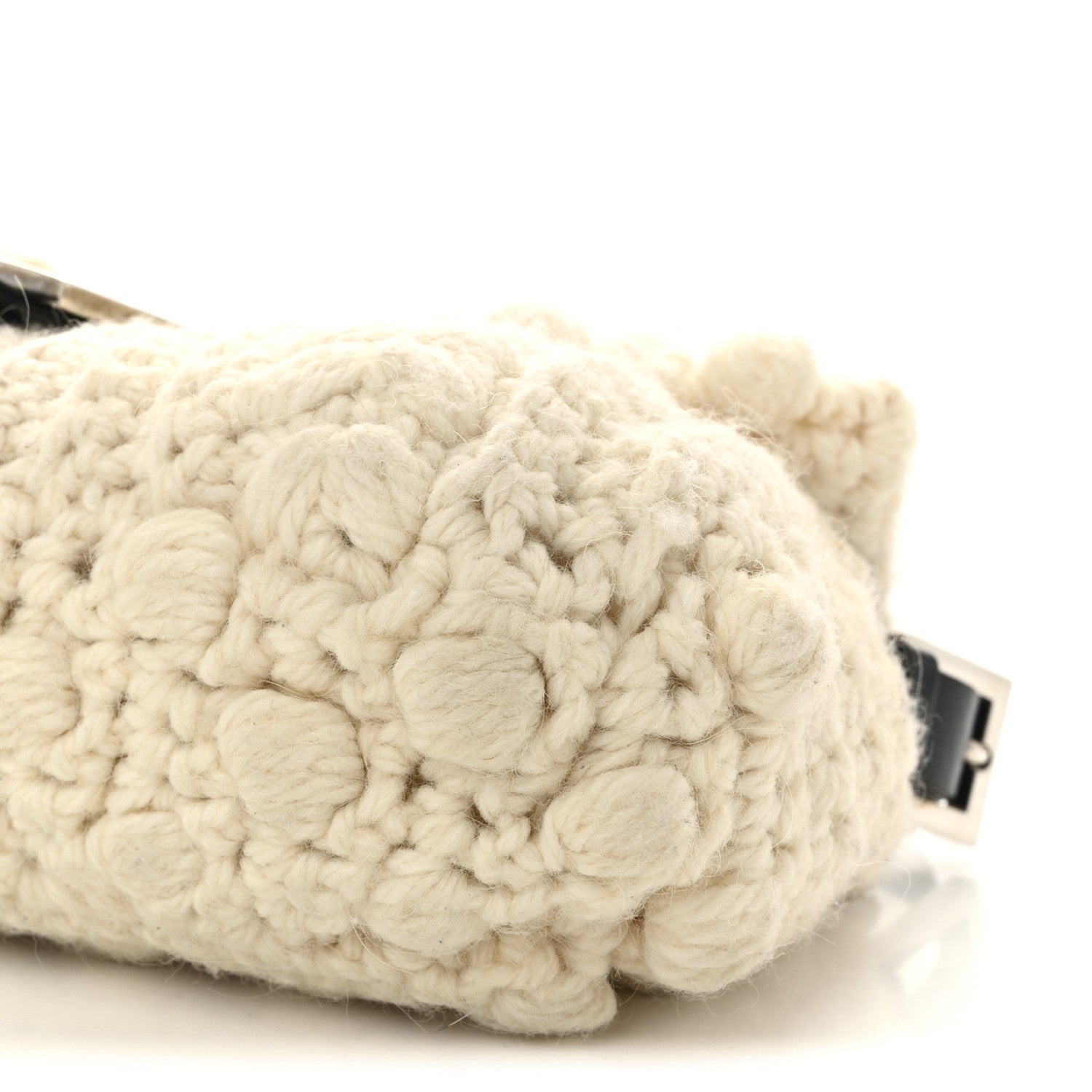 Fendi Woven Knit Baguette White 9 of 9