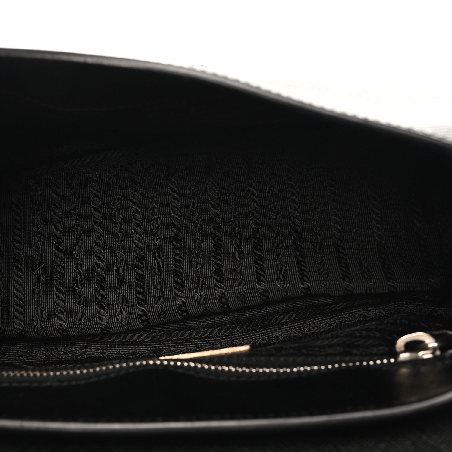 Prada Saffiano Lux Pushlock Shoulder Bag Black 5 of 9
