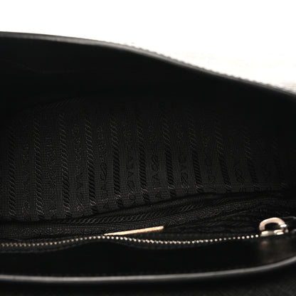 Prada Saffiano Lux Pushlock Shoulder Bag Black 5 of 9