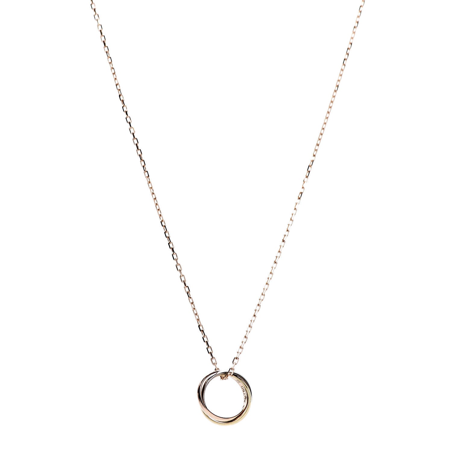 Cartier 18K Pink Yellow White Gold Baby Trinity Pendant Necklace 1 of 9