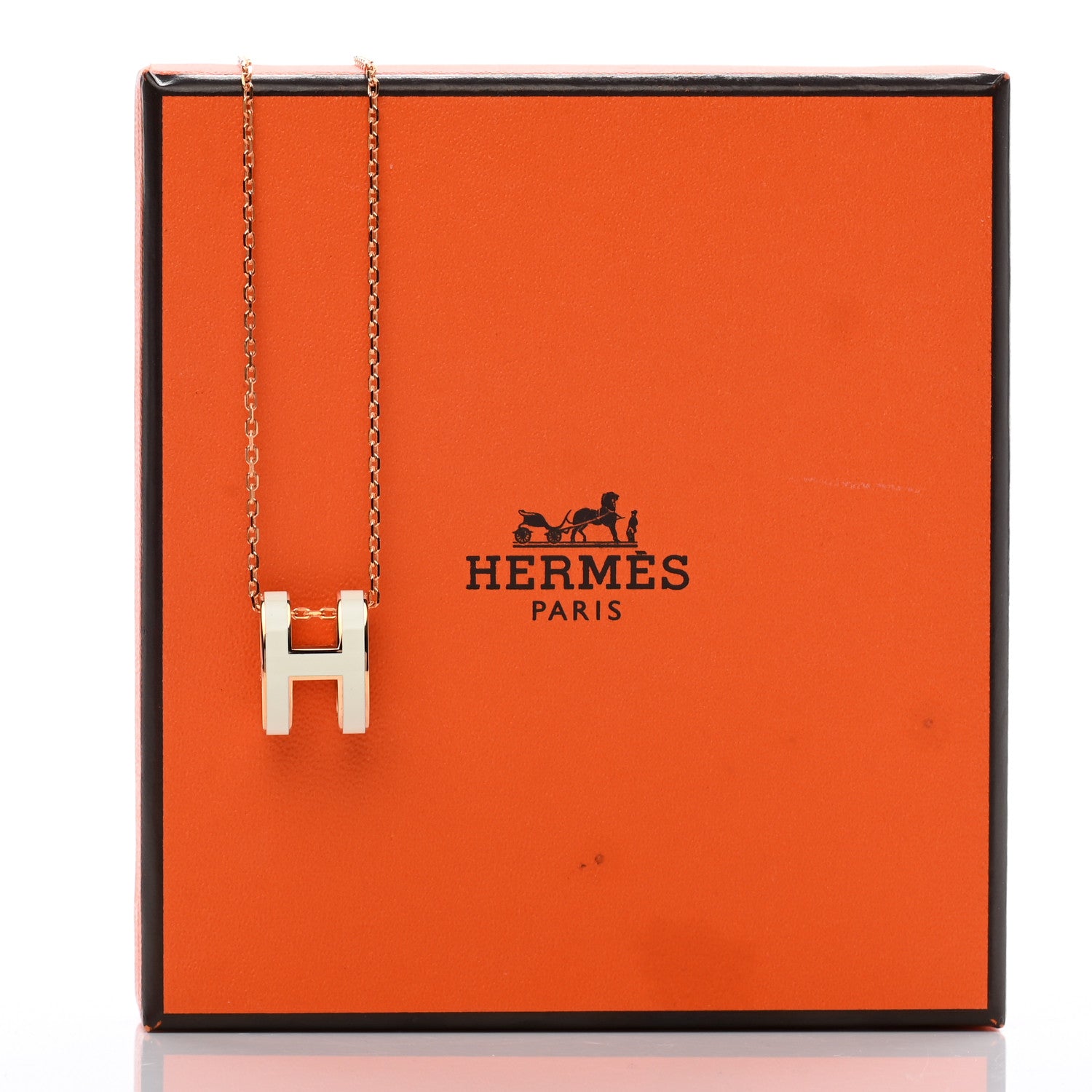 Hermes Lacquered Palladium Mini Pop H Pendant Necklace Parme 8 of 9