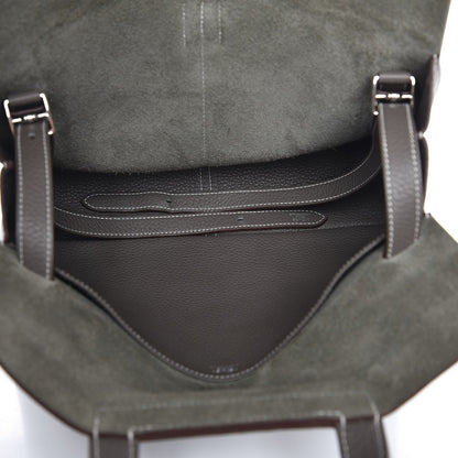 Hermes Taurillon Clemence Halzan 31 GM Etain 6 of 7