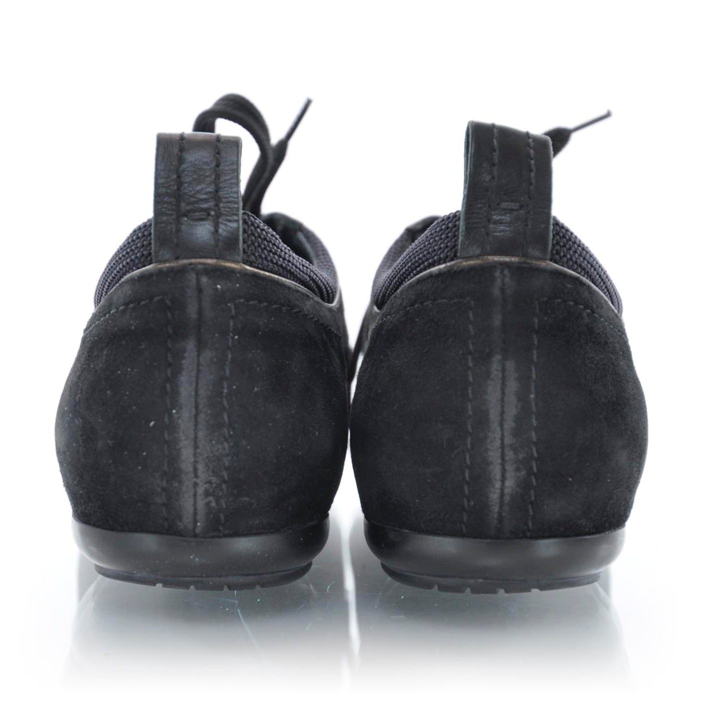 Suede Leather Sneakers 39 Black