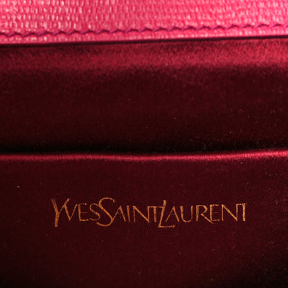 Saint Laurent Textured Calfskin Classic Y Ligne Clutch Fuchsia 6 of 10