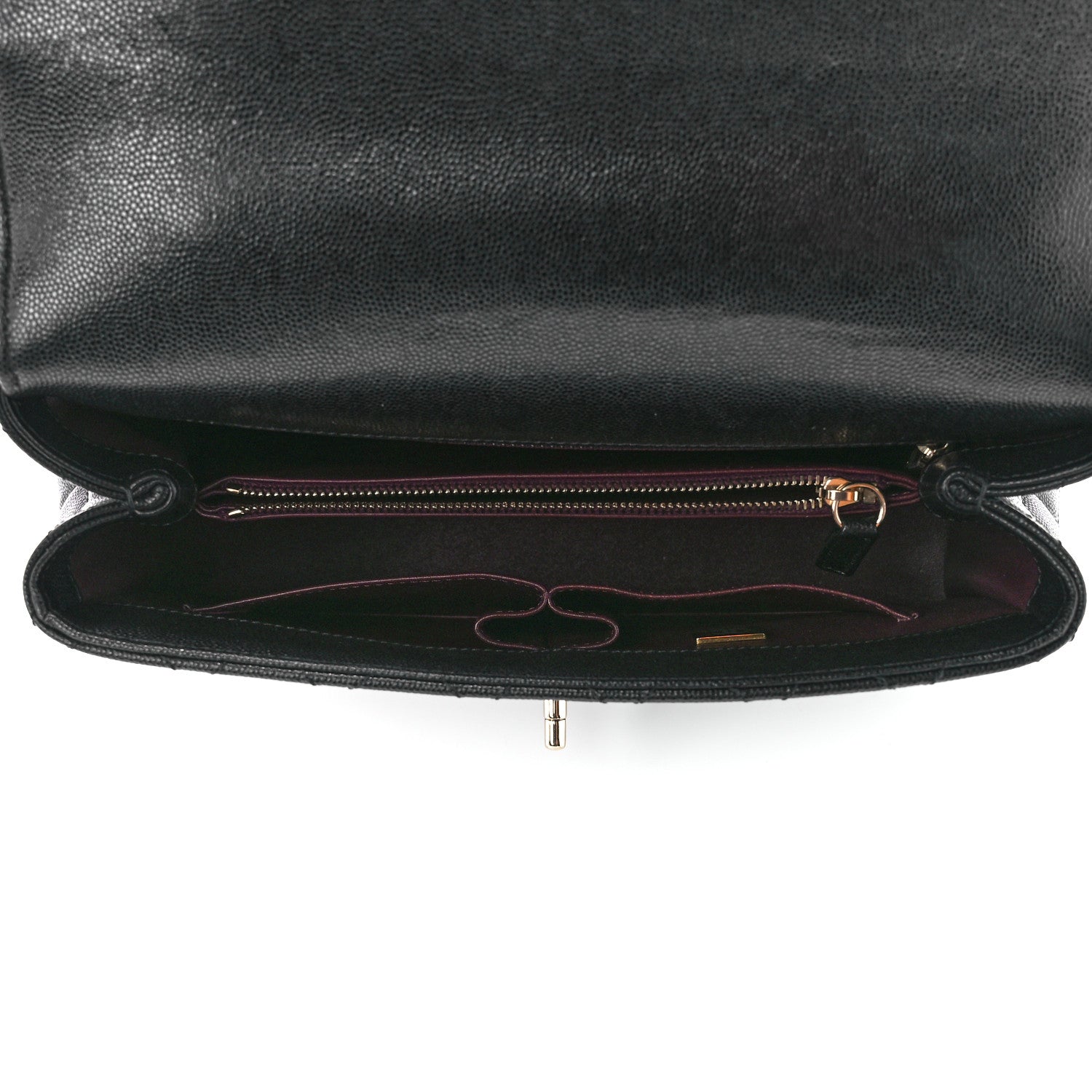 Chanel Caviar Lizard Embossed Quilted Small Coco Handle Flap Black 6 of 12
