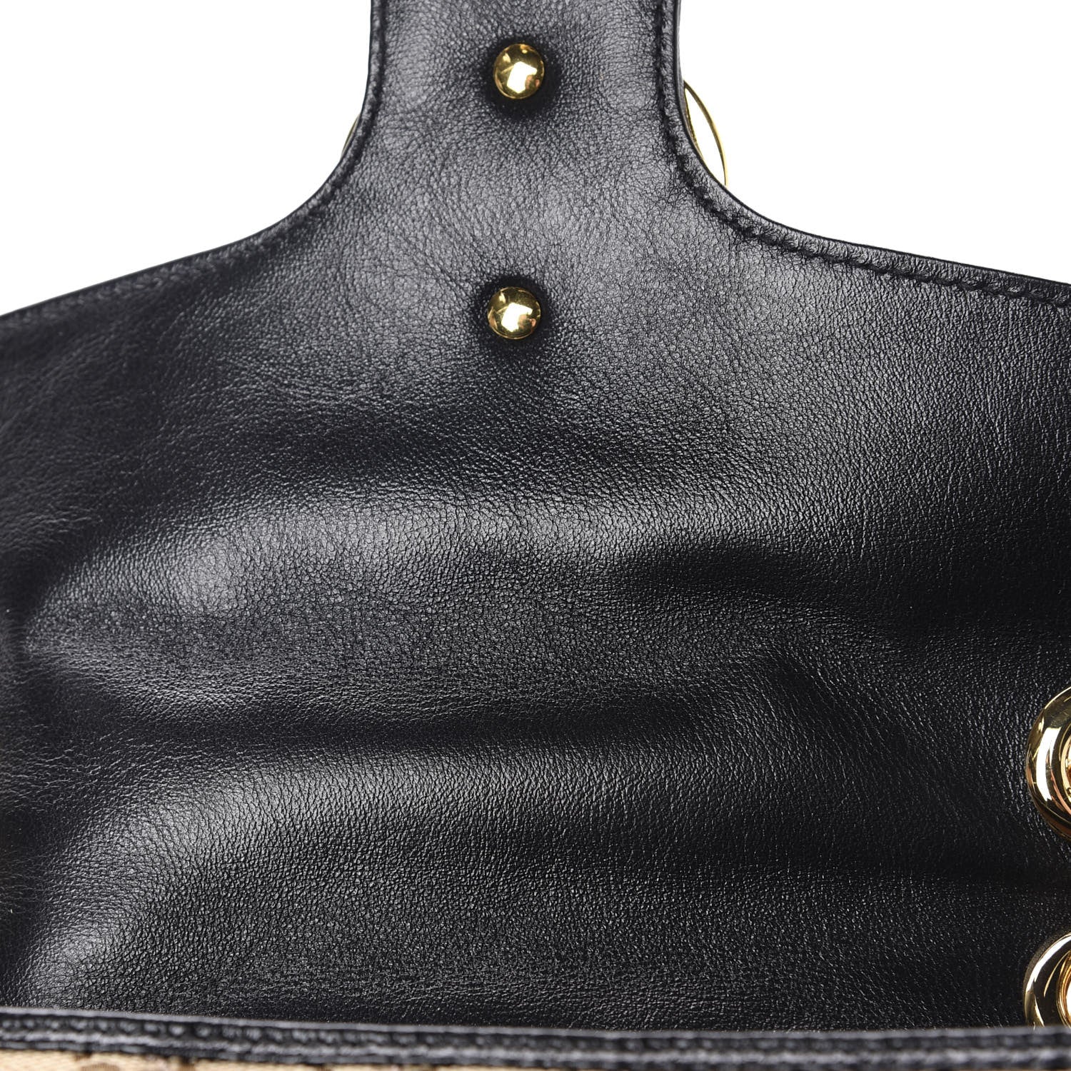 Gucci Monogram Matelasse Diagonal Small GG Marmont Shoulder Bag Beige Black 7 of 10