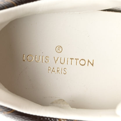 Louis Vuitton Calfskin Monogram Run Away Sneakers 37.5 White 7 of 8