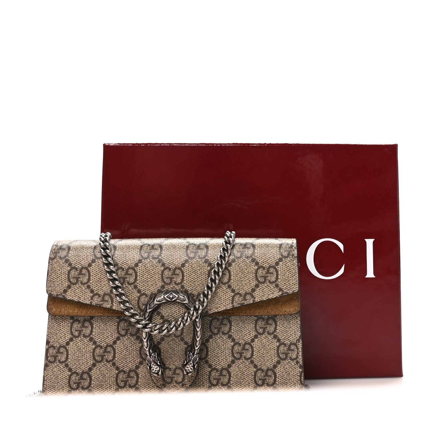 Gucci GG Supreme Monogram Super Mini Dionysus Shoulder Bag Taupe 10 of 10