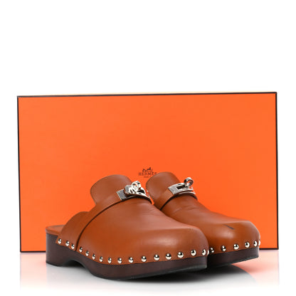 Hermes Heritage Calfskin Carlotta Mules 39 Naturel 13 of 13
