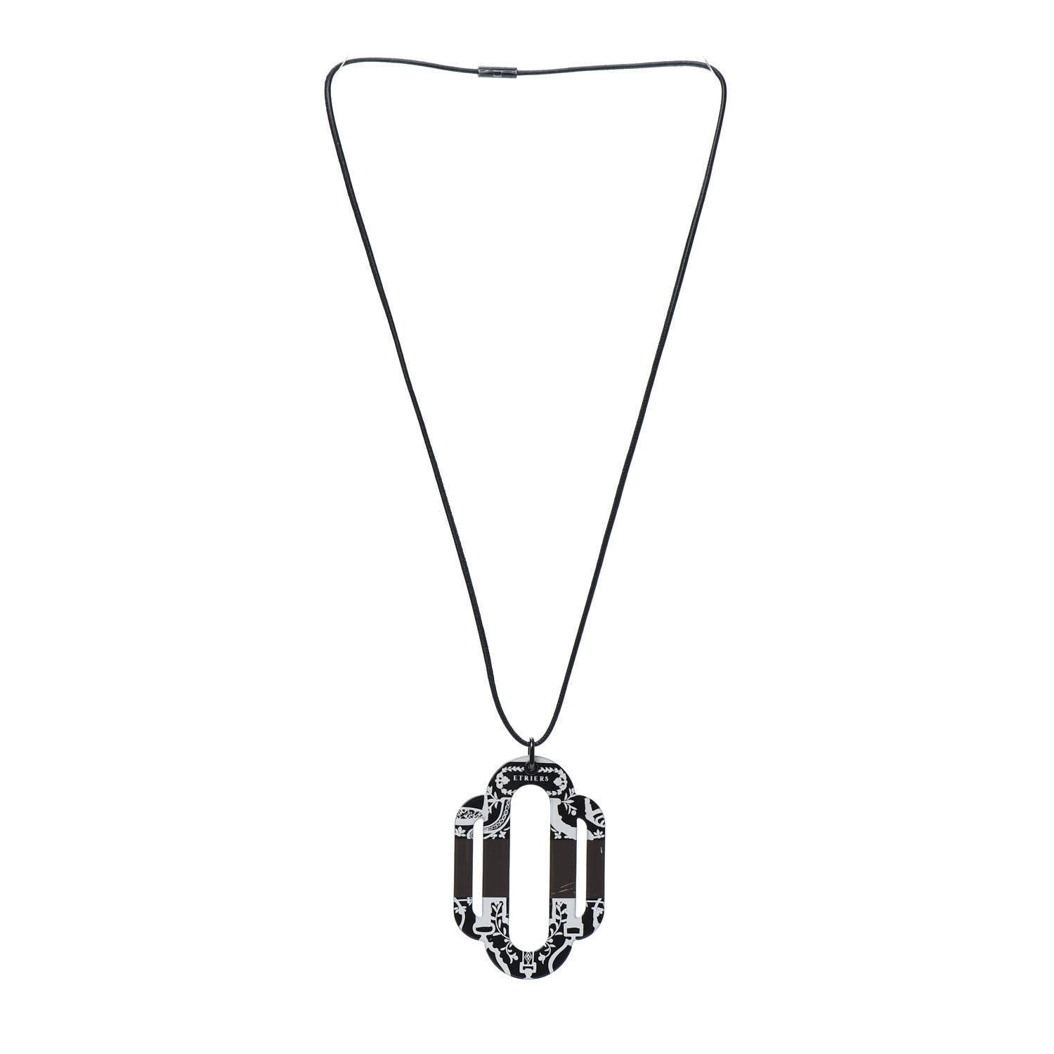 Hermes Enamel Swift Attelage Etriers Tattoo Pendant Necklace 3 of 4