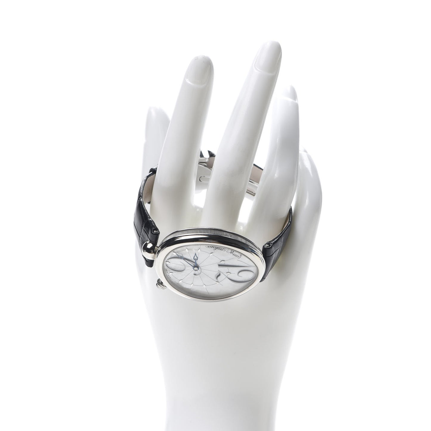 Stainless Steel Alligator Mother of Pearl 36mm Reine de Naples Automatic Watch 8967ST/58/986