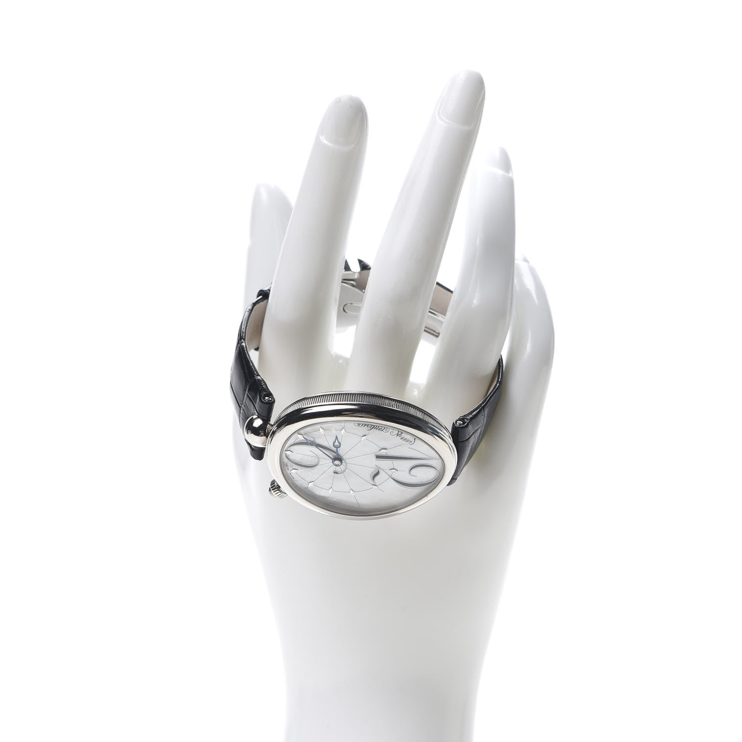Breguet Stainless Steel Alligator Mother of Pearl 36mm Reine de Naples Automatic Watch 8967ST/58/986 2 of 9
