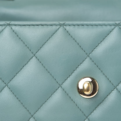 Chanel Lambskin Quilted Small Trendy CC Flap Dual Handle Bag Light Green 16 of 21
