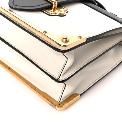 Prada City Calf Saffiano Cahier Bag Talco Black 10 of 10
