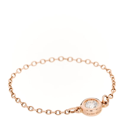 Tiffany Rose Gold Diamond .07ct Elsa Peretti Diamonds By The Yard Ring  59 8.75 1 of 7