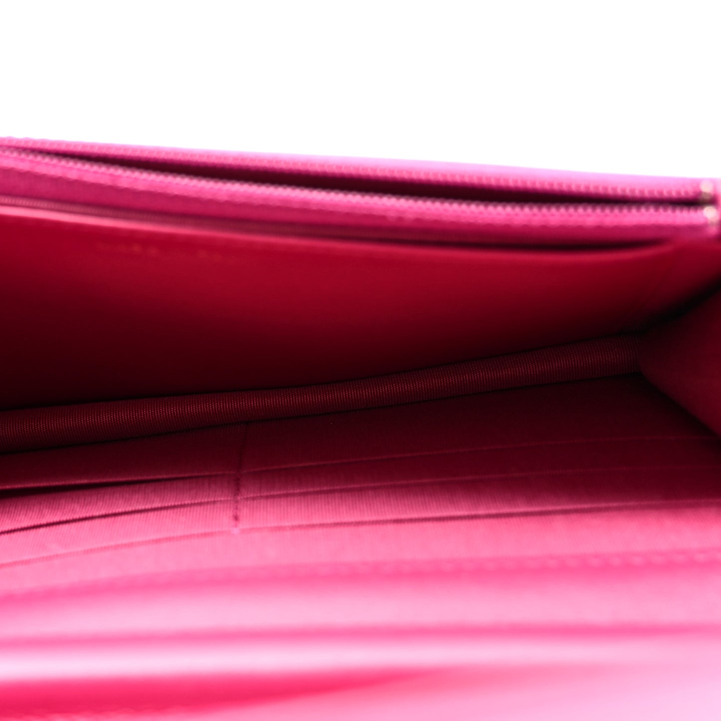Caviar Quilted Boy Wallet On Chain WOC Fuchsia