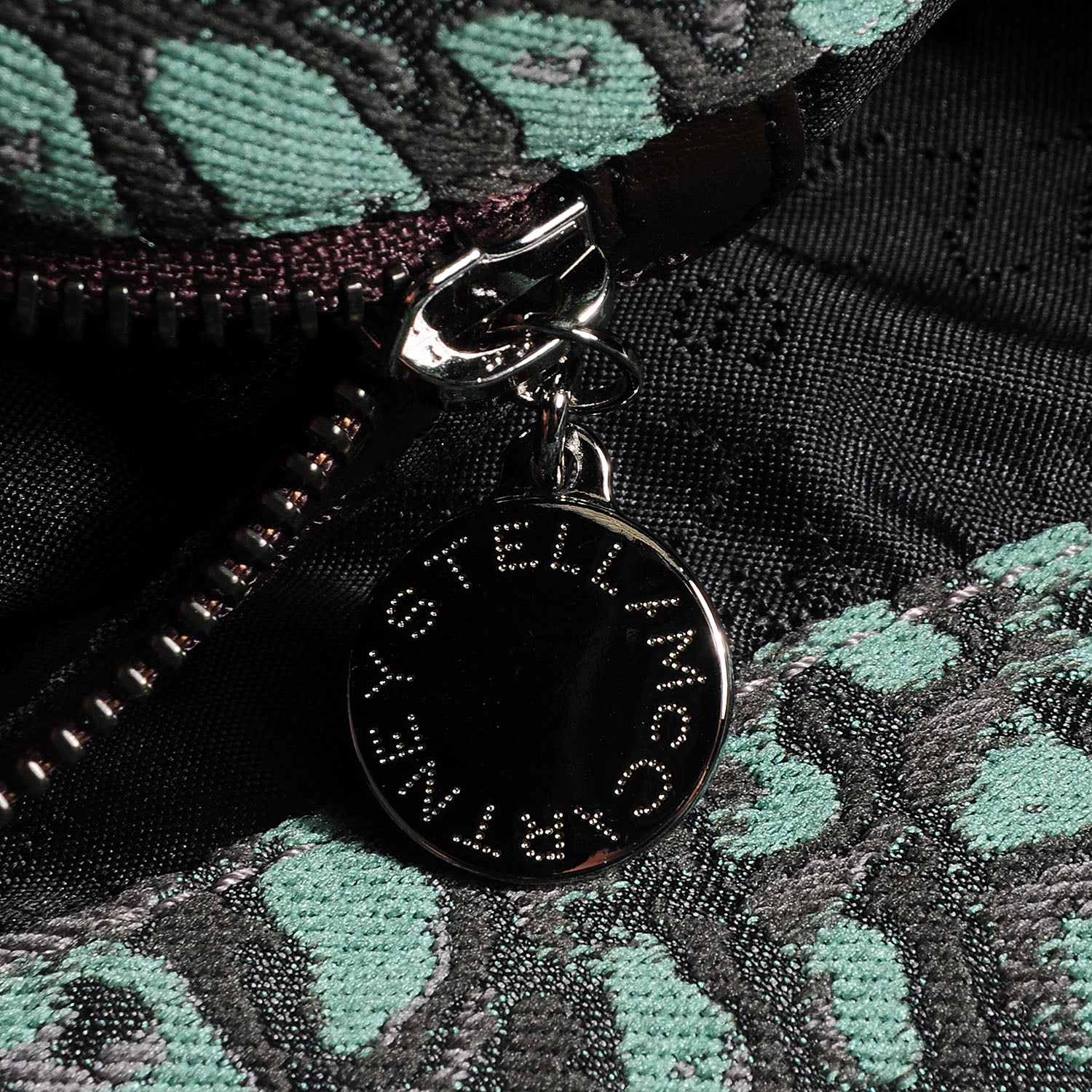 Stella McCartney Jacquard Crocodile Print Small Falabella Teal 9 of 10