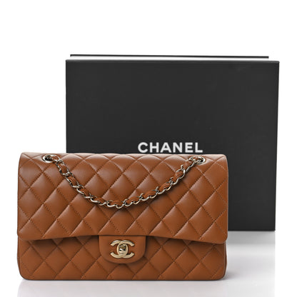 Chanel Lambskin Quilted Medium Double Flap Camel 10 of 10
