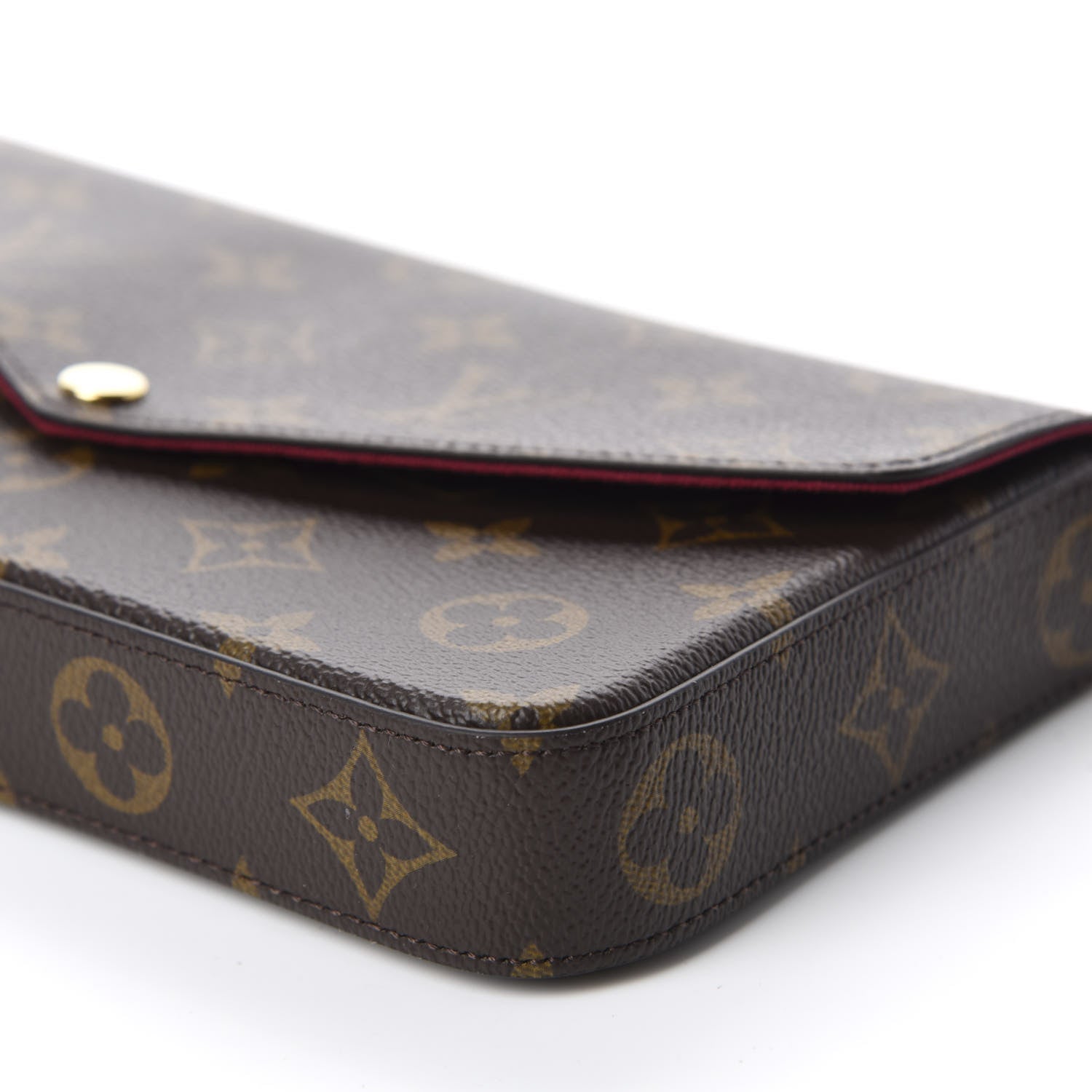 Louis Vuitton Monogram Pochette Felicie Chain Wallet Fuchsia 7 of 10