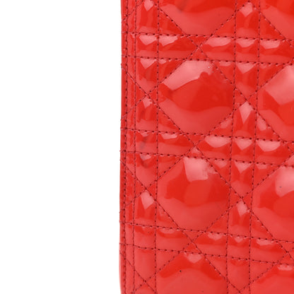 Christian Dior Patent Cannage Large Lady Dior Red 15 of 19