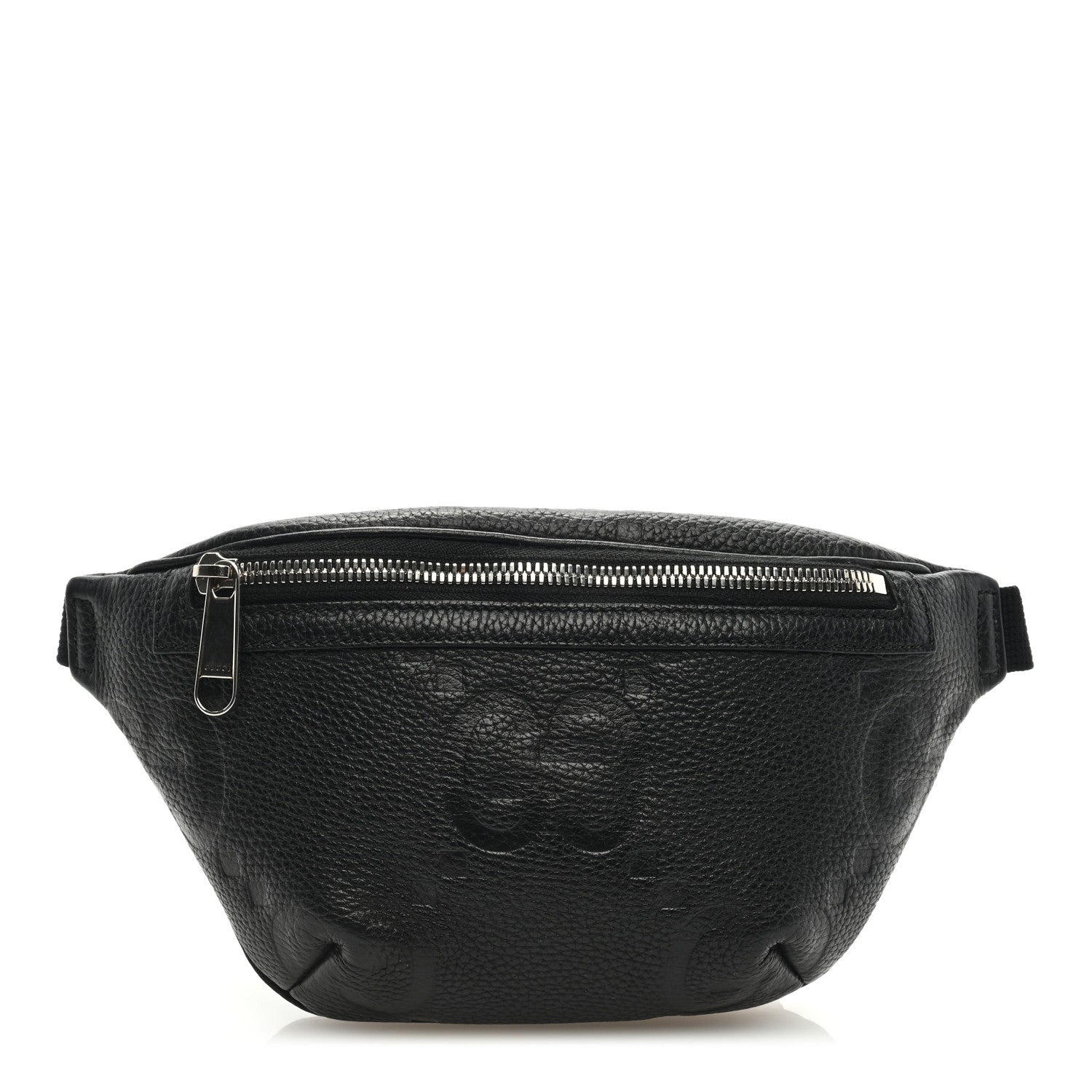 Gucci Piuma Calfskin Jumbo GG Embossed Small Belt Bag Black 1 of 8