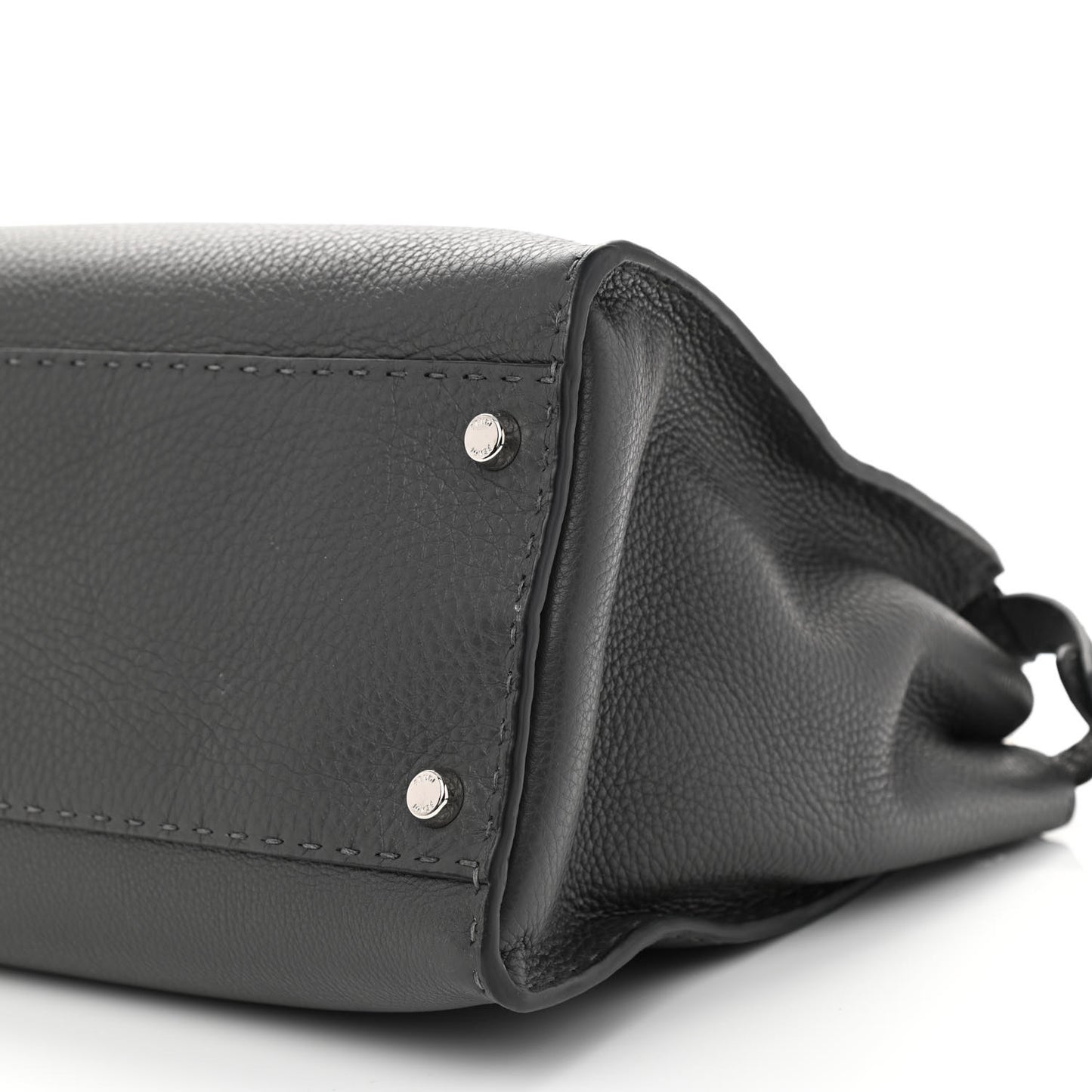 Cuoio Romano Selleria Bi-Color Large Peekaboo Iconic Satchel Asfalto Latte